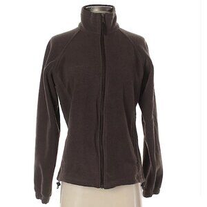 Columbia Brown Fuzzy Fleece Full Zip Long Sleeve Jacket Size Small